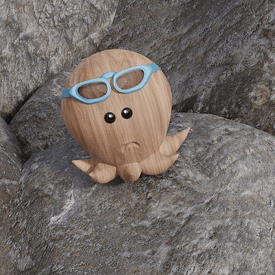 Octopus made out of wood 3d 3d art 3d artist animal blender blender 3d blender3d blender3dart design photoshop