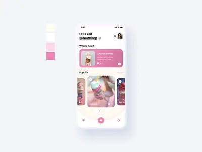Ice cream delivery app app art design flat icon minimal typography ui ux web