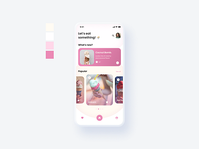 Ice cream delivery app app art design flat icon minimal typography ui ux web