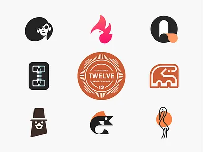 LogoLounge book 12! bear bird brand branding bull fish geometric girl icon letter logo logo design logodesign logolounge mark monochrome n q skull symbol