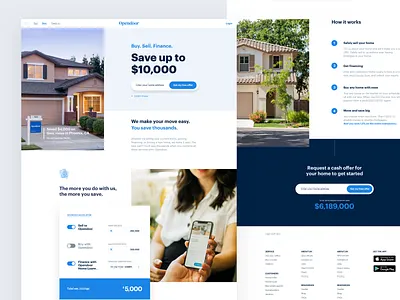 Savings page brand bundle conversion cta home house landing page real estate ui web webdesign website