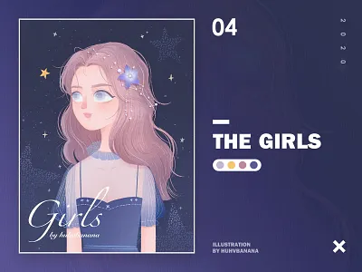 Illustration04 character design girl illustration procreate