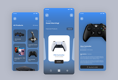 Gaming E-commerce Mobile App adobe xd adobexd appdesign design illustration mobile photoshop ui uiux ux