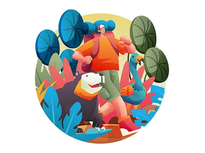 Ecotourism Fauna animal bear ecotourism fauna flamingo holiday man traveling