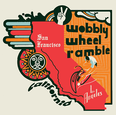 wobbly wheel rando design graphic design illustration poster