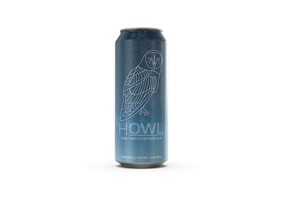 HOWL | Night Watch Hefeweizen beer art beer can beer label design graphic design illustration package design packaging vector