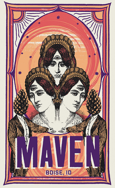 Maven Boutique Sticker boise design graphic design idaho illustration sticker sticker design