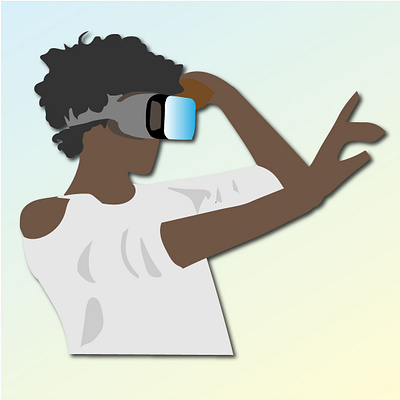 BLACK ILLUSTRATION black design dribbble goggles icon illustration illustrator tech technology vector virtual virtual reality virtualreality woman