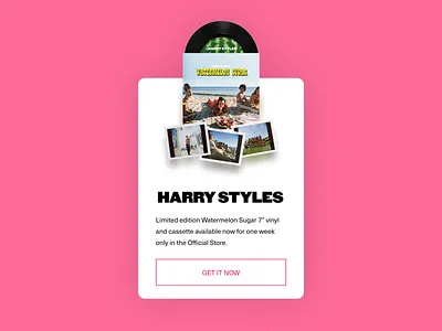 Watermelon Sugar Vinyl Ad 100 days of ui 100daysofui advertisement daily ui daily ui challenge dailyui dailyuichallenge harry styles ui design
