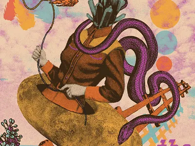 The Gem State boise graphic design halftone idaho illustration poster print traffic box