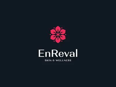 EnReval Skin & Wellness aesthetic design lilly logo logo mark skincare vector wellness