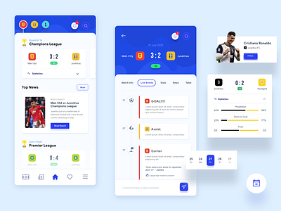 Day 10 of 30 - Football App app appdesign design football football app interface minmal soccer soccer app ui