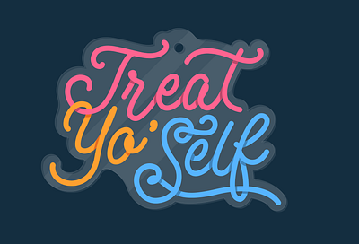 Treat Yo Self charm design graphic design graphic design illustration illustrator typography