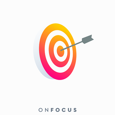 onfocus logo design arrow arrow logo branding coreldraw design focus forsale good ilustrator logo nice ui