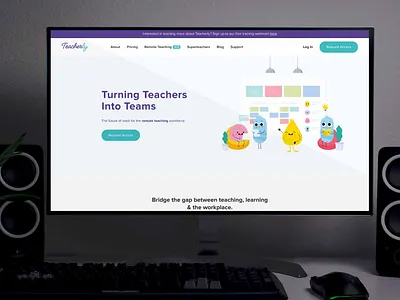 Online Teaching app design - Teacherly education app education logo education website teacher teaching ui ux web deisgn