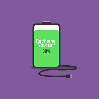 Recharge Yourself animation art artwork design flat flat design flat illustration flatdesign illustration vector