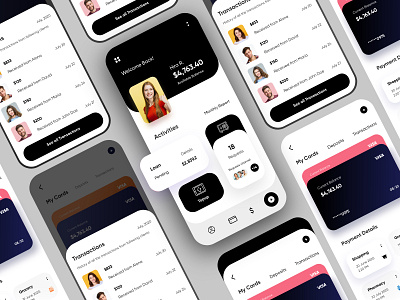 Banking Mobile Application-UX/UI Design adobe xd bankingapp branding clean concept creative design 2020 dubai designer finance hira illustraion minimal mobile mobile app mobile ui modernui productdesign typography uxui webdesign