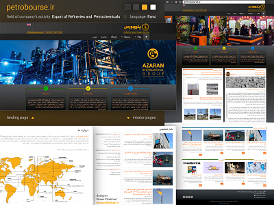 petrobourse.ir website design development farsi oil and gas petrochemical refinery ui uiux