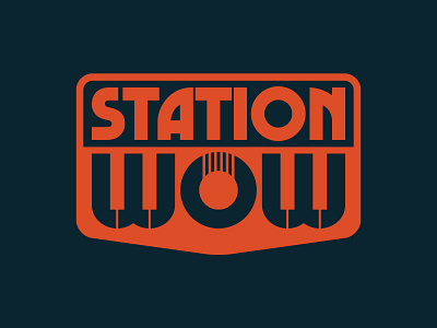 Station WOW band combo concept guitar idea keyboard logo