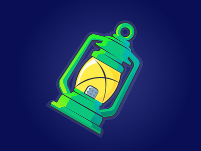 Lantern illustration keychain lantern oil lamp sticker vector