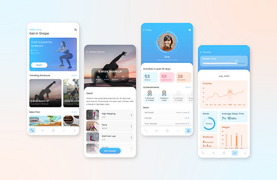 workout application🏋️‍♂️ adobe adobe xd adobexd application design design app fitness fitness app flat gym gym app health sport ui user interface userinterface workout