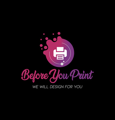 Before You Print Logo branding design illustration illustrator logo typography ui
