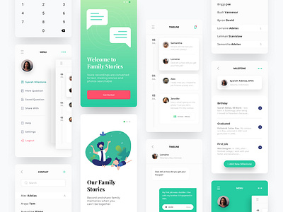 #Exploration - Family Storied android app card clean design easy family flow interaction ios iphone light simple ui ux whitespace