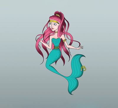 Mermaid character design art characterdesign creative graphicdesign illustration mermaid photoshop pretty siren