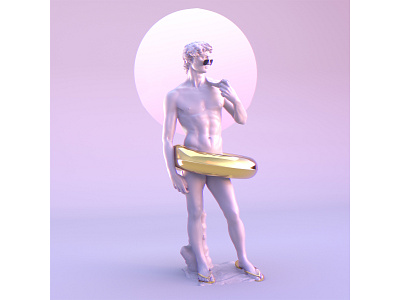 Disco David 3d creative digitalart illustration render