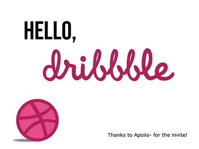 Hello Dribbble apoiio design dribbble invite inkscape thank you vector