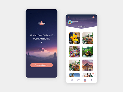 Wishlist App inspire planner uidesign