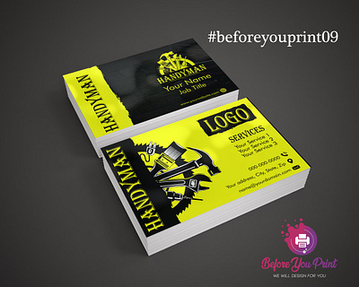 Handyman Business Card branding design illustration illustrator logo typography