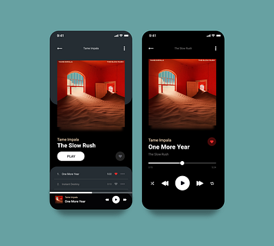 Music Player // 009 Daily UI adobexd dailyui music music app music player tame impala ui ui design userinterface