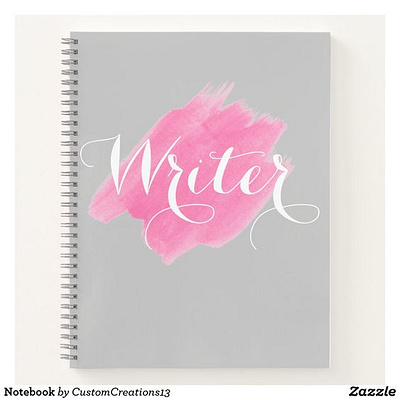 Writer Notebook notebook notebooks notepad pink pretty writer zazzle