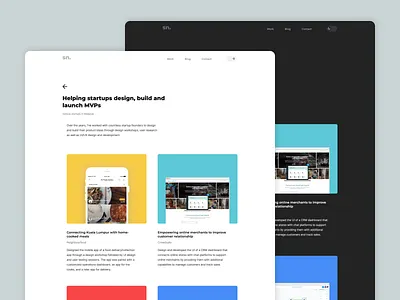 Portfolio dark mode landing page light mode minimal portfolio startups theme website