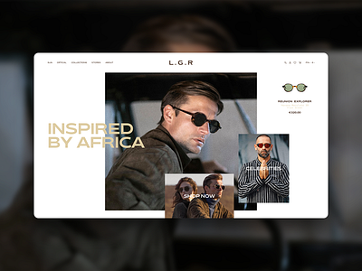 L.G.R_site concept concept design desktop ecommerce fashion glasses interface sunglasses typography ui ux web design