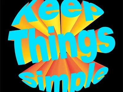 Keep things simple ai design font font design gradient illustrator keep simple things