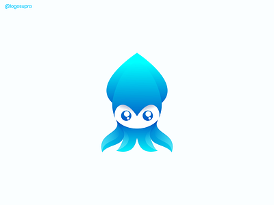 Blue Squid app brand and identity branding design esport icon illustration logo minimal vector
