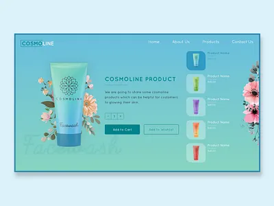 Cometic Product UI Design appuidesign brandingagency cosmetic design ecommerce design interaction design product design products ui ux uxdesign web website