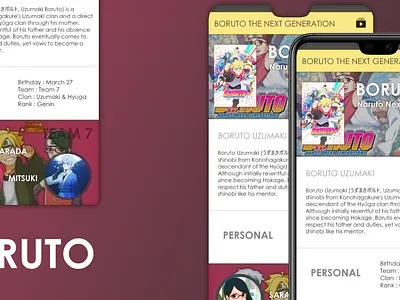 BORUTO Anime App MOCO android app design anime anime art app app design mobile app design mobile ui mockup ui ui design uidesign uiux