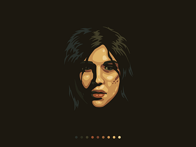 Lara character design icon illustration sketch vector