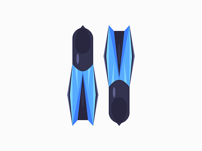 Flippers 3d adobe illustrator blue daily design digital art flippers illustration minimal swimming vector