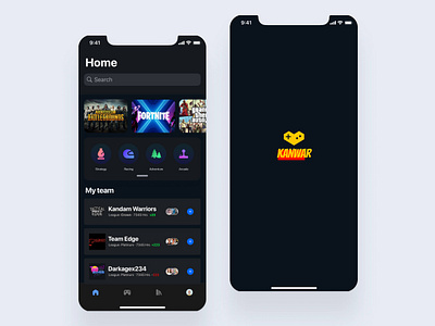 Gaming-stream- PC games on mobile gaming interaction ios minimal stadia ui ux