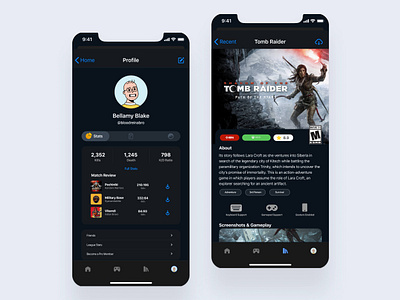 Gaming-stream- PC games on mobile gaming gaming app gaminh interface ios stadia ui ux