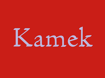 Kamek font fontface type design typedesign typeface