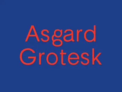 Asgard Grotesk font design type design typedesign typeface