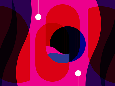 Distant touch architecture branding colorful distance illustration summer vector