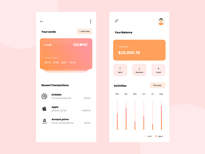 Financial app concept cards colours credit card credit card payment debitcard design finance fintech gradient ui ui design vector