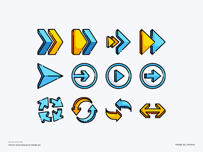 Arrow Icon set arrow arrow left arrow right arrows color line design download icon illustration input interface outline output symbol ui upload vector website