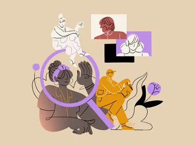 For Growing Businesses apple pencil brand character design team drawing figure hands illustration ipad pro people reading recruiting search search bar team woman